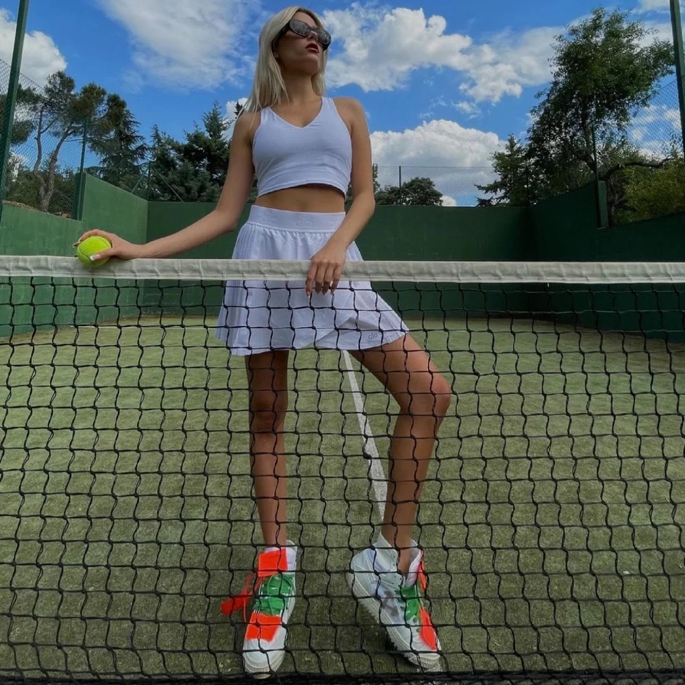 Alo Yoga Aces Tennis Skirt White Size Small BNWT